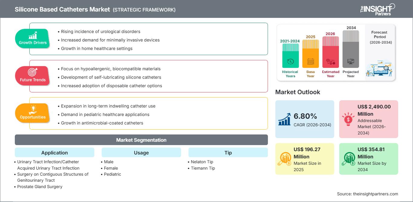 marché des cathéters à base de silicone