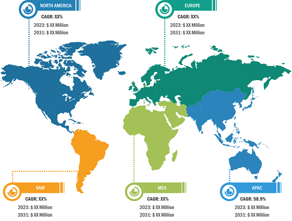 5G Services Market — by Geography, 2022 to 2030