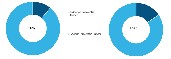 Global Pancreatic Cancer Therapy Market, by Type – 2017 and 2025