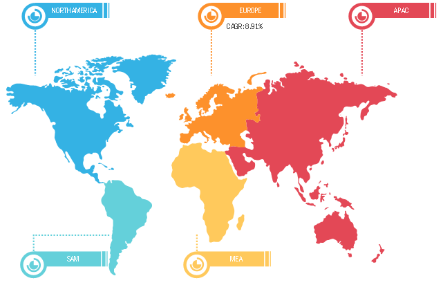 Digitally Printed Wallpaper Market –Geographic Breakdown, 2019