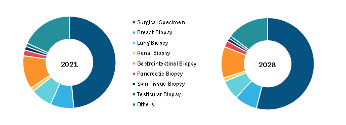 Global Histopathology Services Market, by Type of Examination – 2021 and 2028