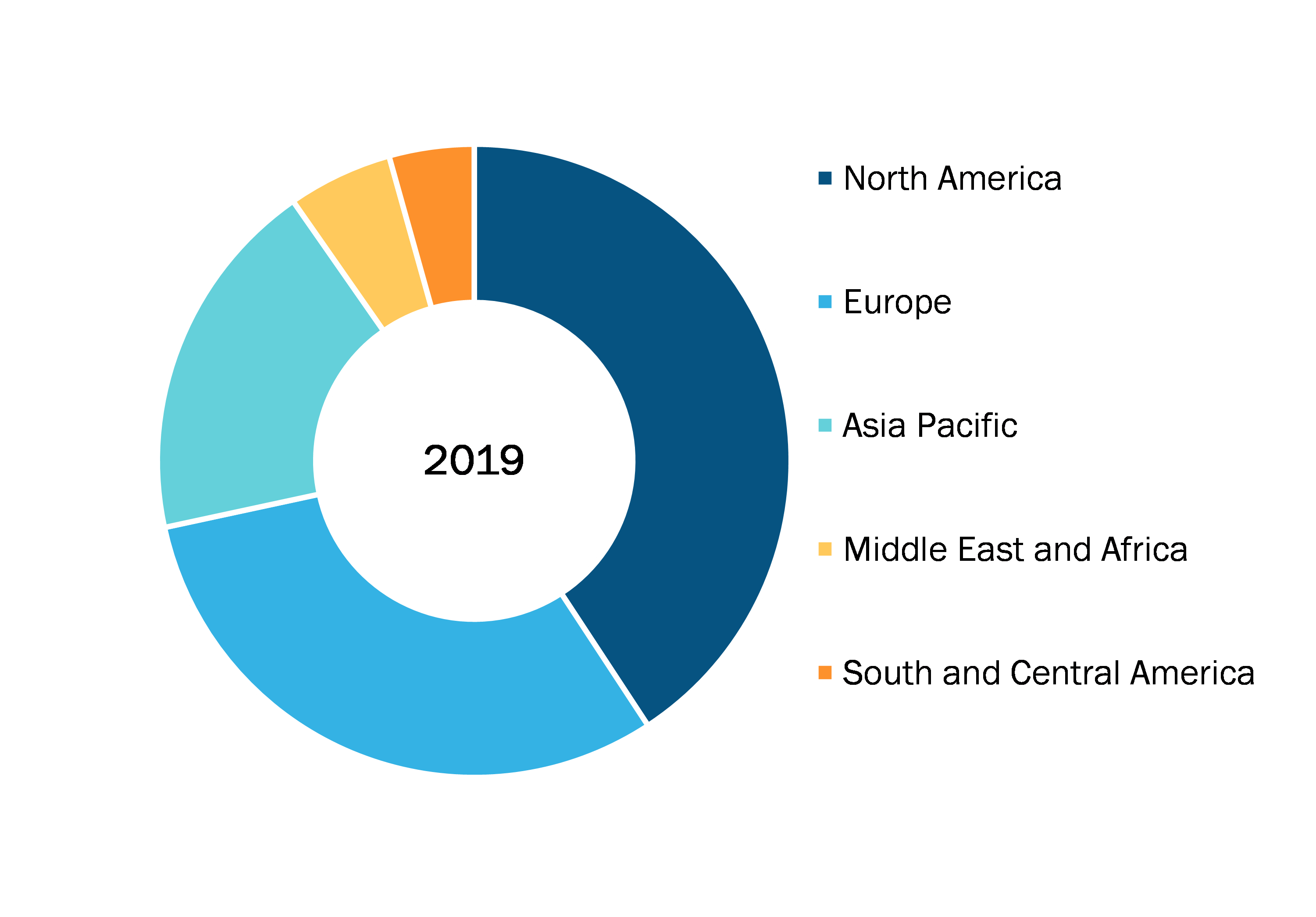 Kidney Stone Retrieval Devices Market, by Region, 2019 (%)