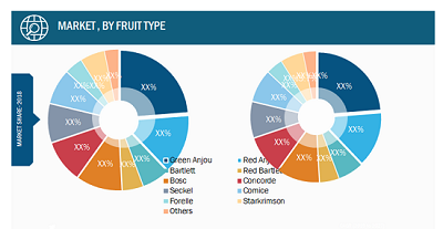 Global Fresh Pears Market, by Fruit Type– 2018 and 2027