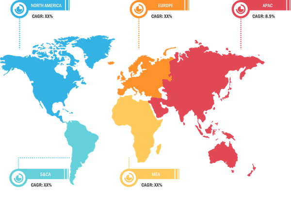 Piezoelectric Actuators and Motors Market — by Geography (2020- 2028, %)