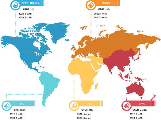 Adaptive Traffic Control System Market — by Geography, 2022