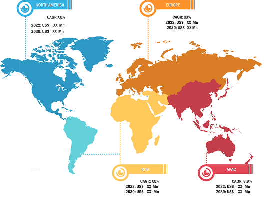 Automotive High Voltage Cable Market – by Region, 2022 and 2030