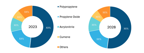 Biobased Propylene Market Share, by Derivative – 2023 and 2028