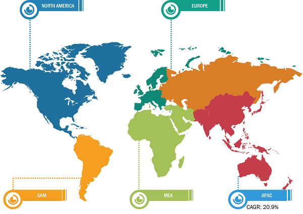 Biodegradable Plastics Market Size, by Region, during 2022–2028