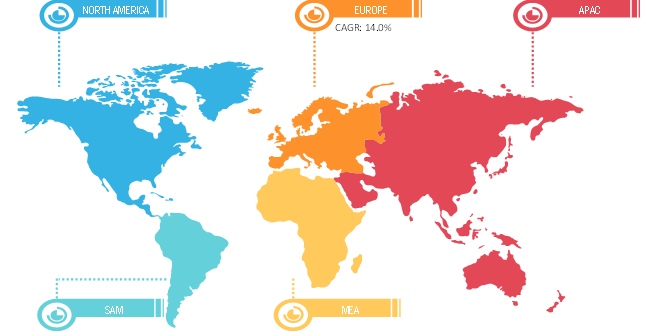 Bioplastics Market Size, by Region, during 2021–2028