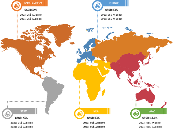 Bioprocessing Market, by Region, 2023 (%)