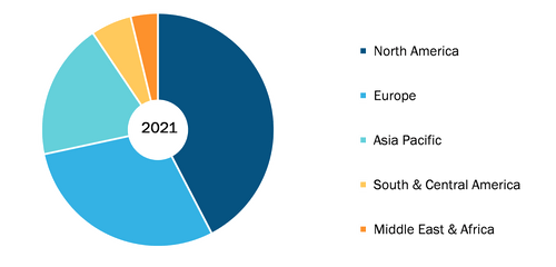 Branded Generics Market, by Region, 2021 (%)