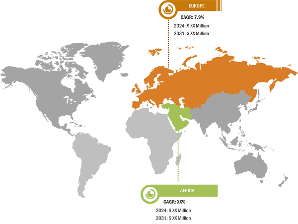 EMEA Fixed Wing Air Ambulance Services Market – by Region, 2024 and 2031