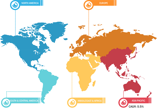 Fiberglass Pipes Market Size, by Region, during 2022–2028