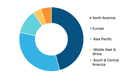 Gene Therapy CDMO Market, by Region, 2025 (%)
