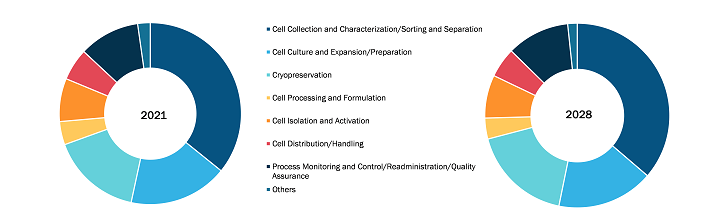 GMP Cell Therapy Consumables Market, by Process (%)