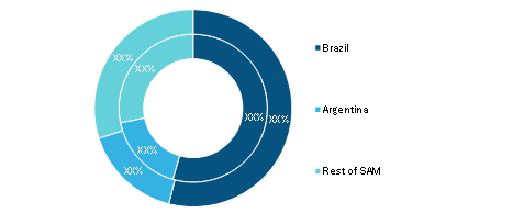 SAM Sub-Woofer Market, By Country, 2020 and 2028 (%) 