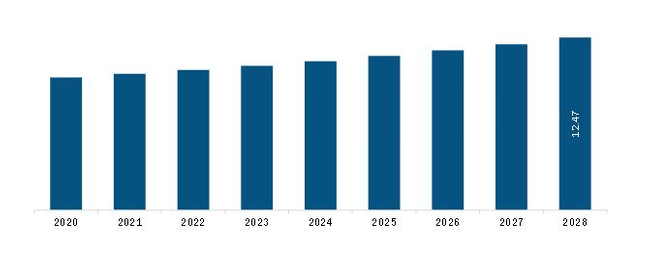 South and Central America  Fall Management Market Revenue and Forecast to 2028 (US$ Million)